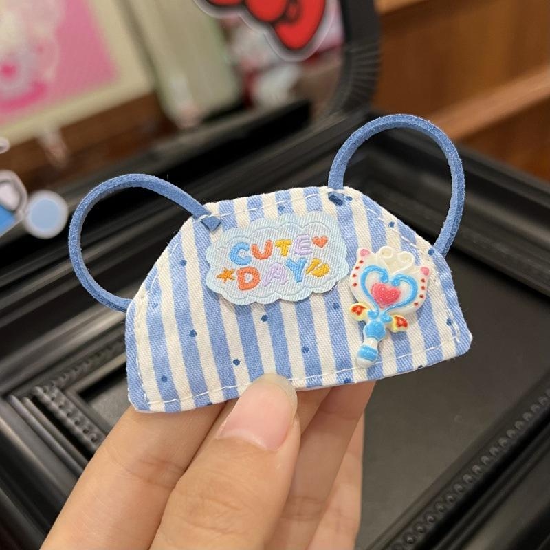 Blue magic wand english striped apron