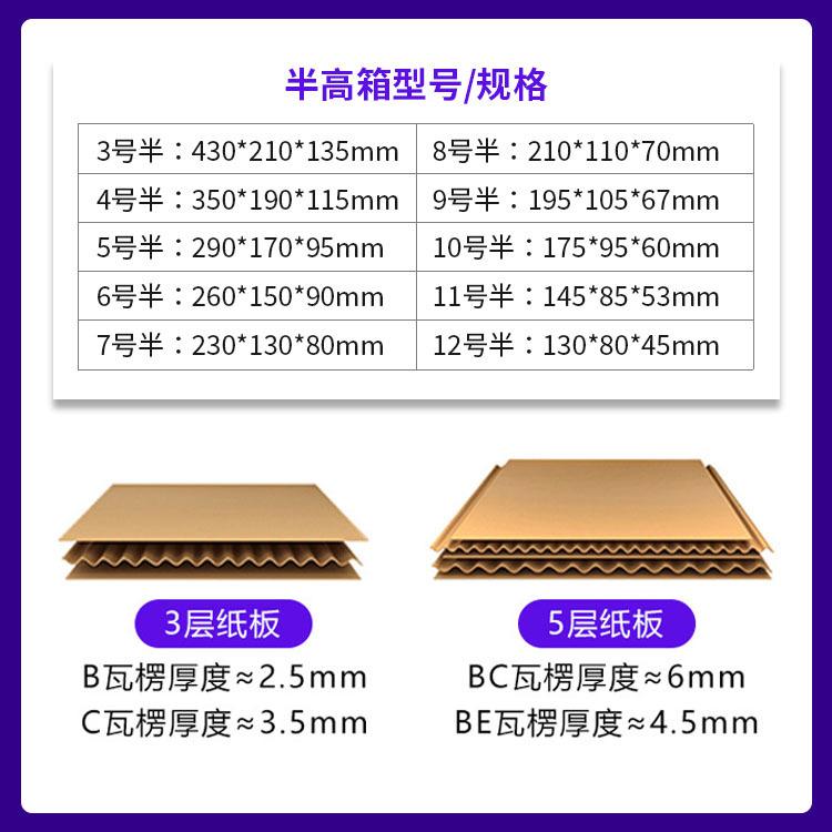 Guangzhou carton factory semi-high carton in stock postal express hardened carton logistics packaging box wholesale thumbnail 2