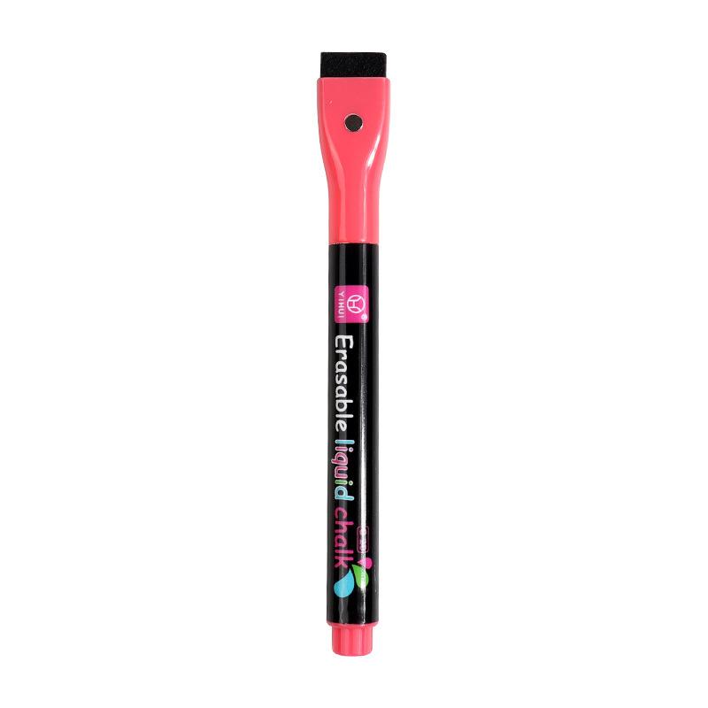 round head / G-20# Erasable Liquid Ink Black Rod with Magnetic Band Brush-Red