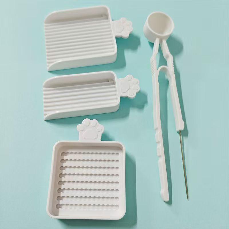 Puff Roll Bean Pen Bean Auxiliary Tool Bean Clip Bean Long Needle with Handle Bean Shovel Bean Stand