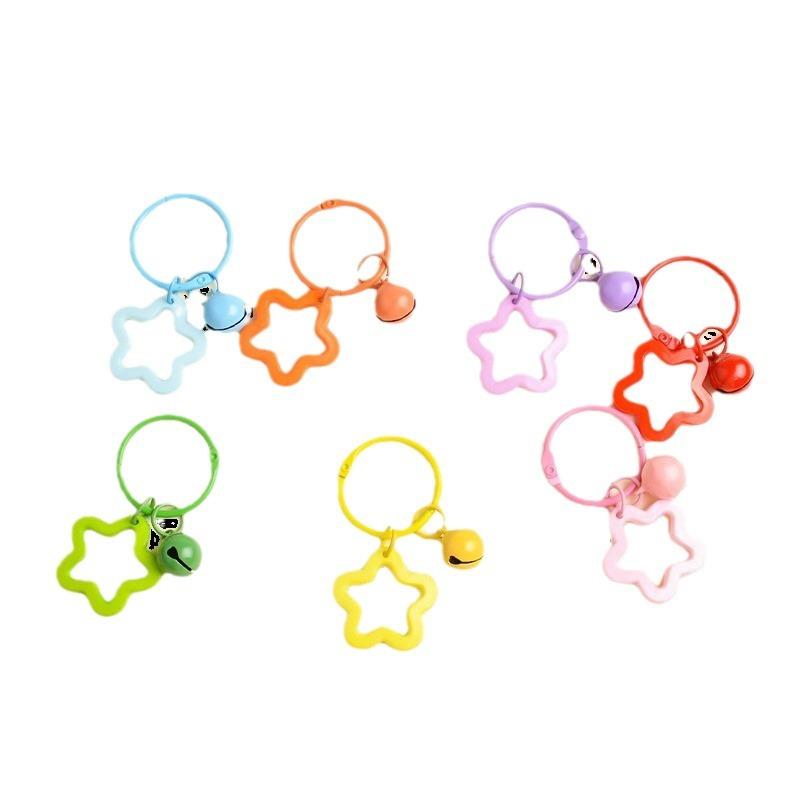 Colorful Five-Pointed Star Acrylic Keychain Pendant Dopamine Colorful Headphone Set Pendant Couple Bag Decoration thumbnail 5