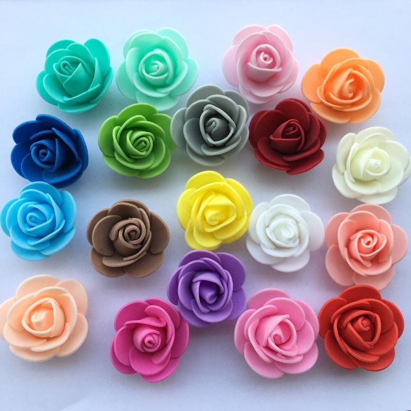 Simulated Rose Head 3.5 Fake Flower Head Pe Foam Flower Head Rose Flower Artificial Flower Rose Bear Immortal Flower thumbnail 2