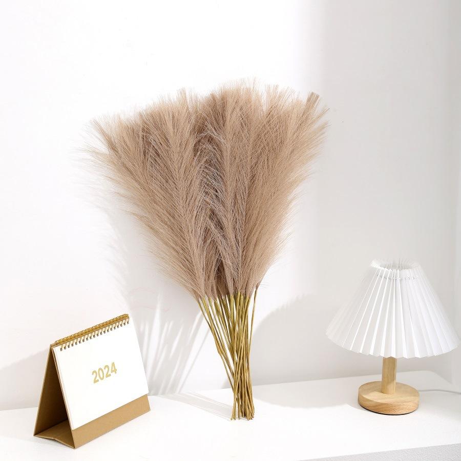 55cm Pampas Grass Amazon Cross-Border Nordic Boho Decoration Artificial Bulrush Simulated Reed Grass thumbnail 3