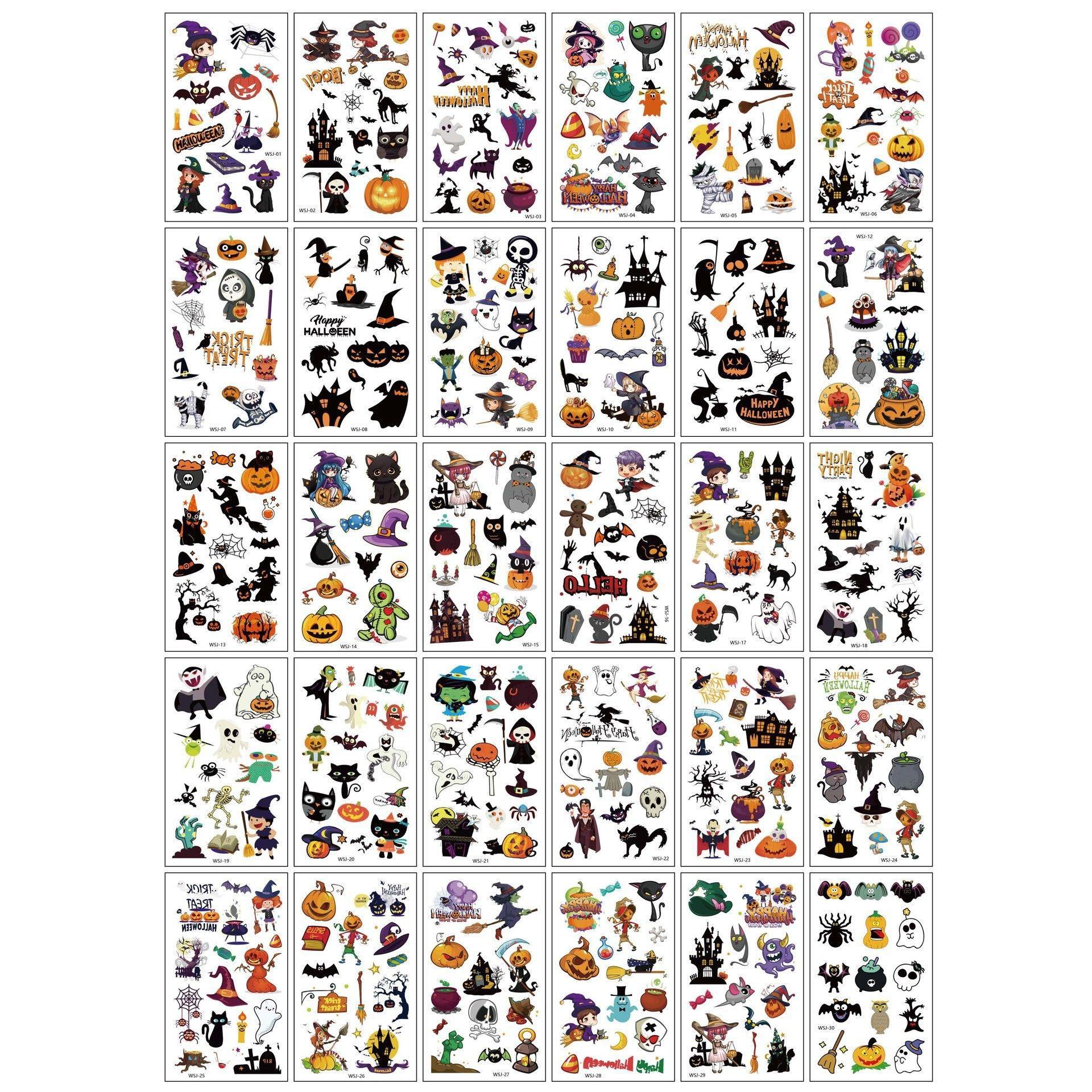 5.7*9.7cm (quantity: 30 for a set) / Tc-cartoon halloween package set of 30 pieces