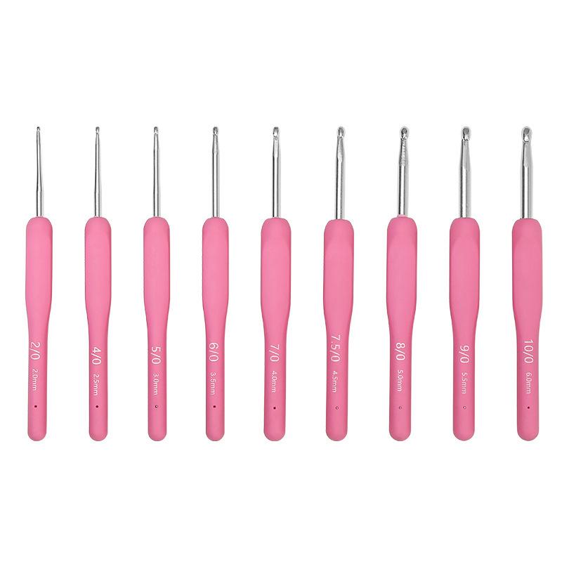 Pink soft handle crochet hook / 3.5mm