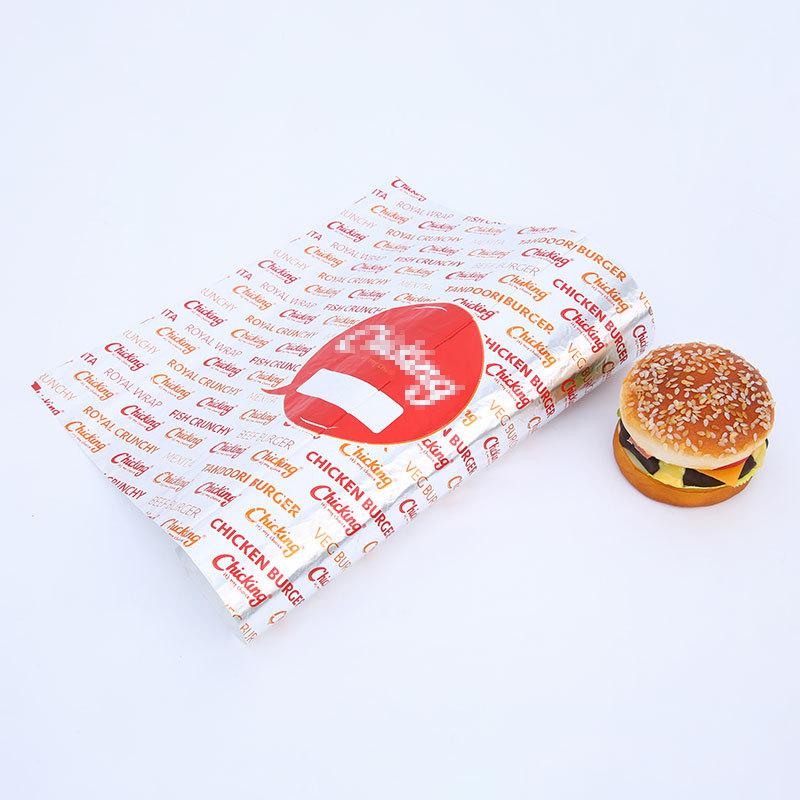 Manufacturer's Ready-Made Takeaway Burger Aluminum Foil Sandwich Fried Chicken Burger Wrapping Paper Food Grade Thickened Aluminum Foil