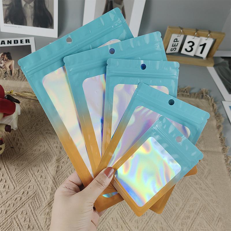 6*10*green orange gradient*16 silk