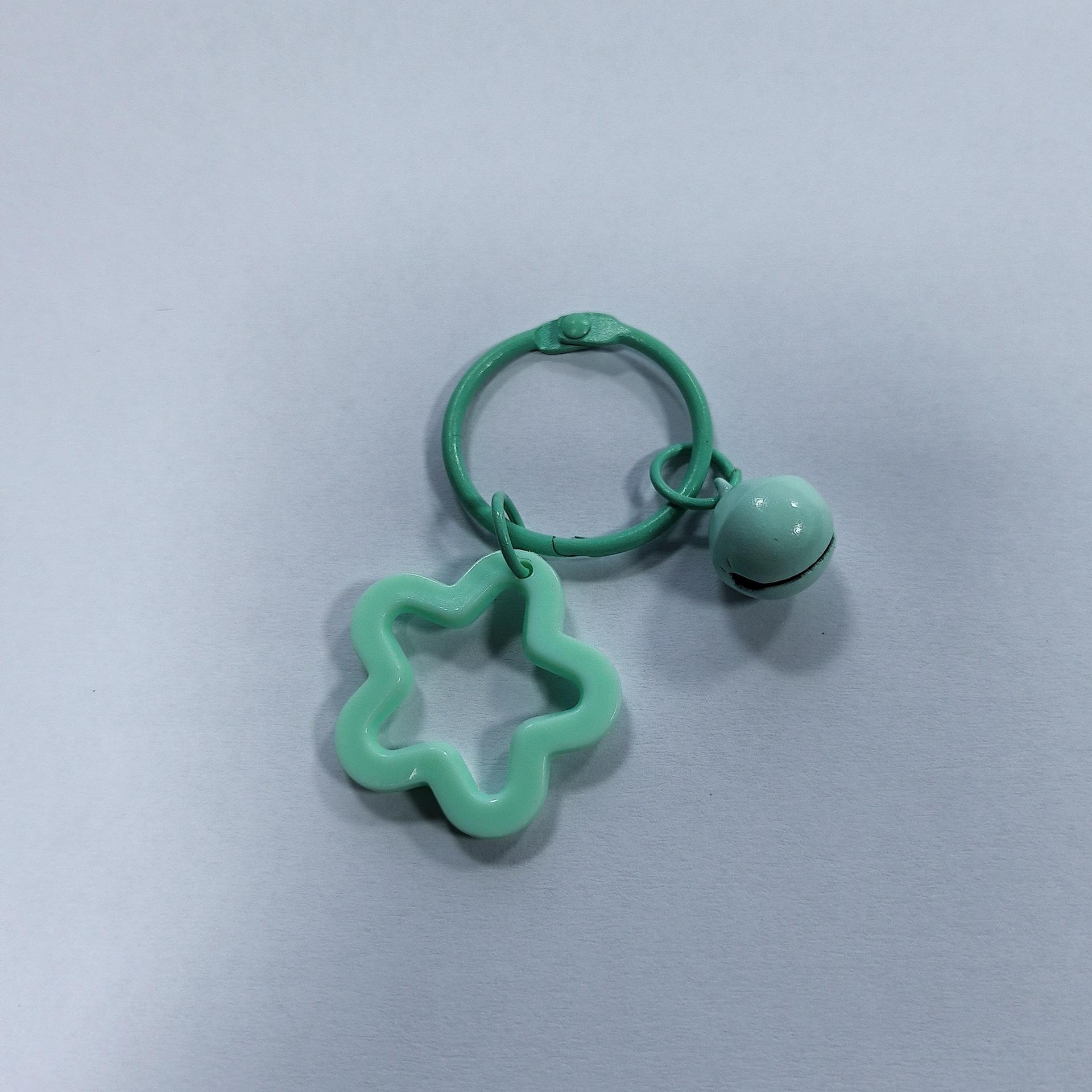 [mint green] five-pointed star + card ring + 14mm bell