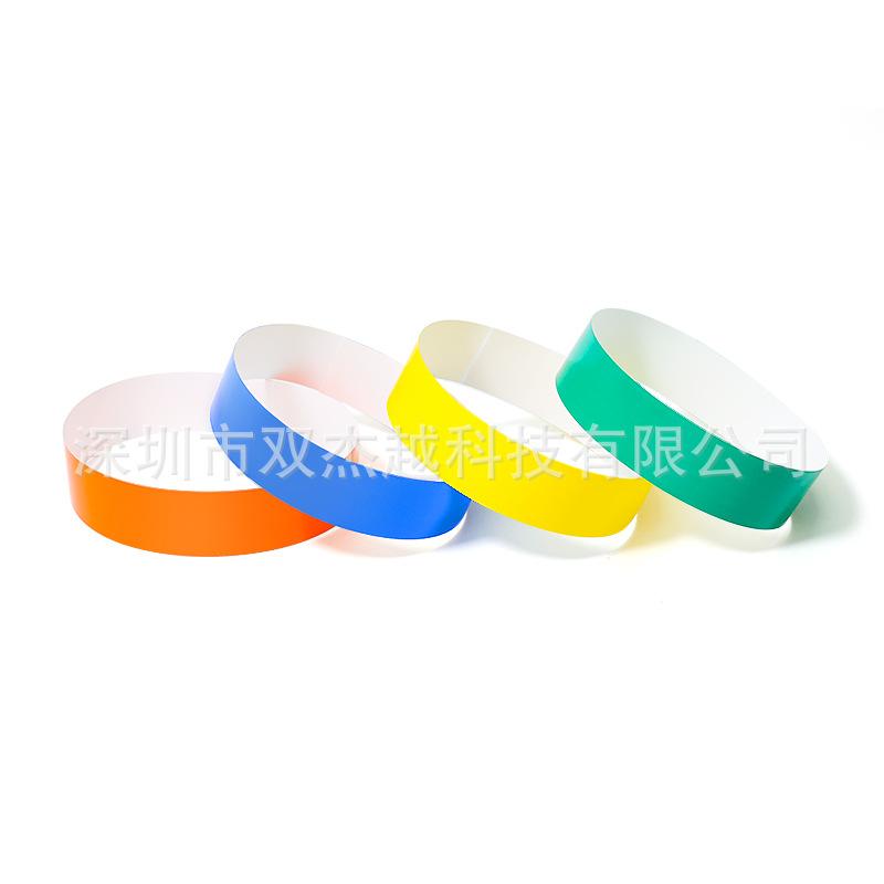 Spot Disposable Bracelets Cross-Border Supply Amusement Park Concert Identity Ticket Synthetic Dupont Paper Wristband thumbnail 5