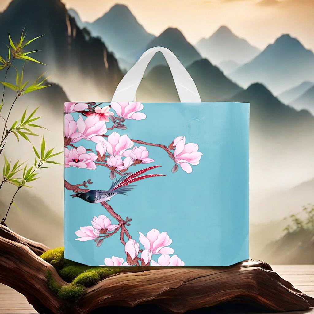 Bird on the branch; 14 silk trumpet 30*25 bottom 6cm; 10