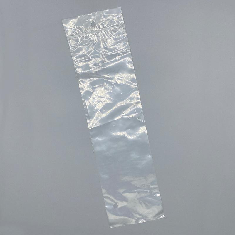 Factory Custom LOGO Size PE Transparent Bone Zipper Bag Silk Scarf Underwear Mobile Phone Case Slim Zipper Bag