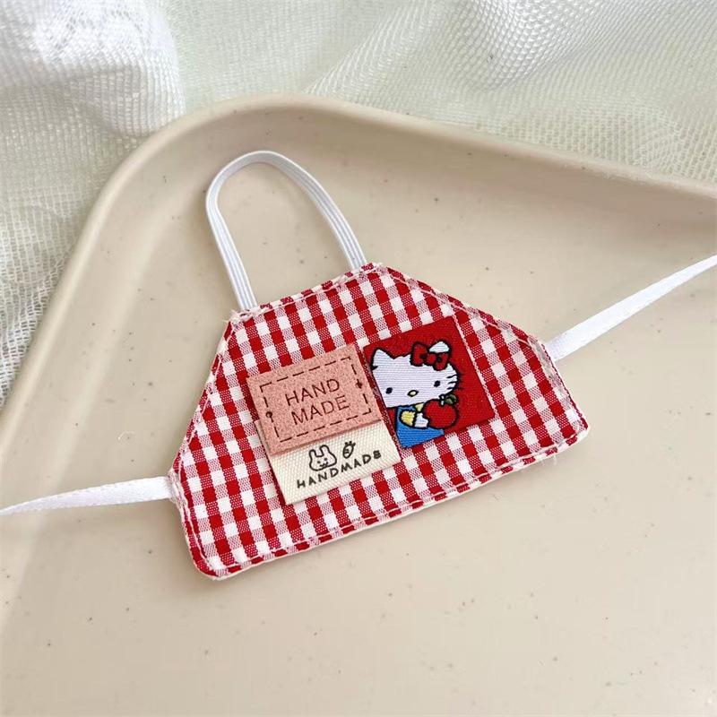 Red animal checkered apron