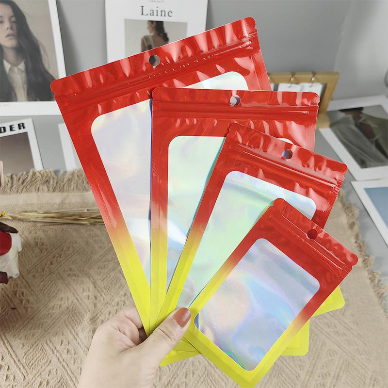 6*10*red and yellow gradient*16 silk