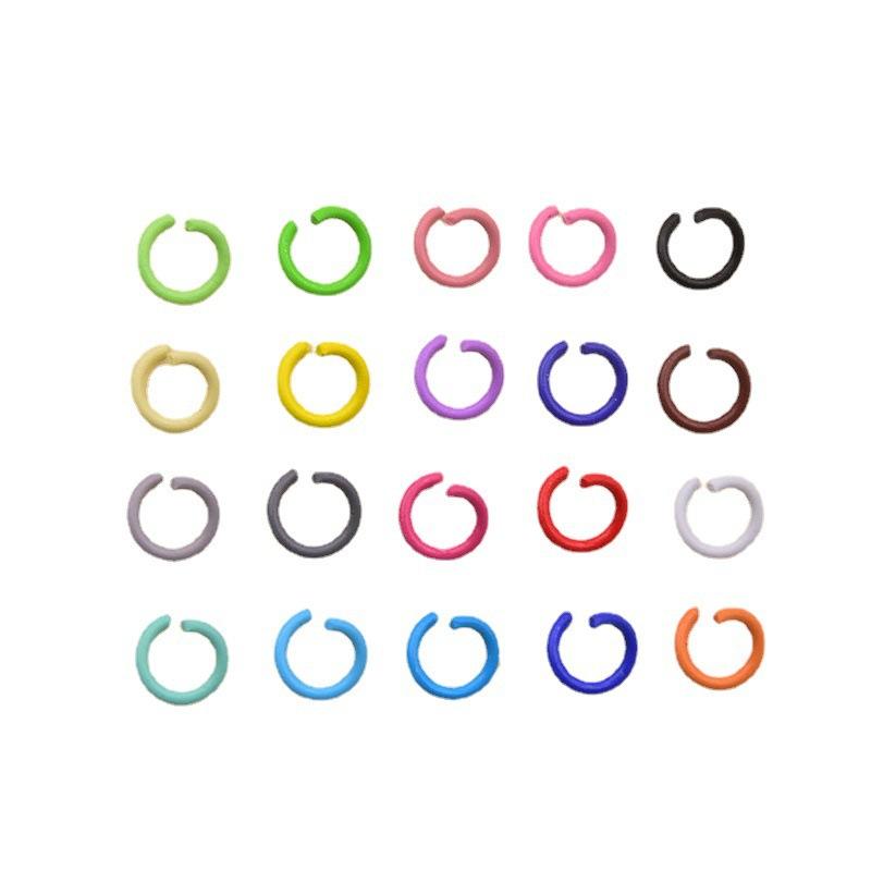 8mm color iron paint single ring open ring key ring handmade material connecting ring DIY jewelry accessories thumbnail 5
