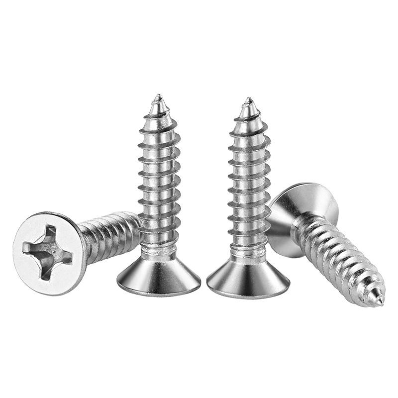 304 Stainless Steel Cross Countersunk Head Self-Tapping Screws Countersunk Head Self-Tapping Flat Head Self-Tapping Wood Screws M3M4M6 thumbnail 5