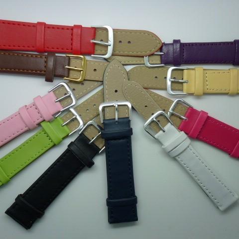 PU Imitation Leather Ultra-thin Watch Strap Multi-size Color Needle Plain Strap Unisex Leather in stock thumbnail 4