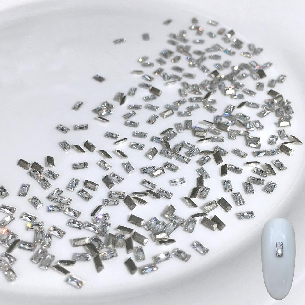 White flat bottom inverted zircon [2*4mm strip]]