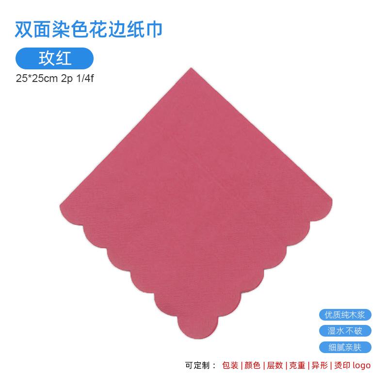 [lace 09] rose red 25x25