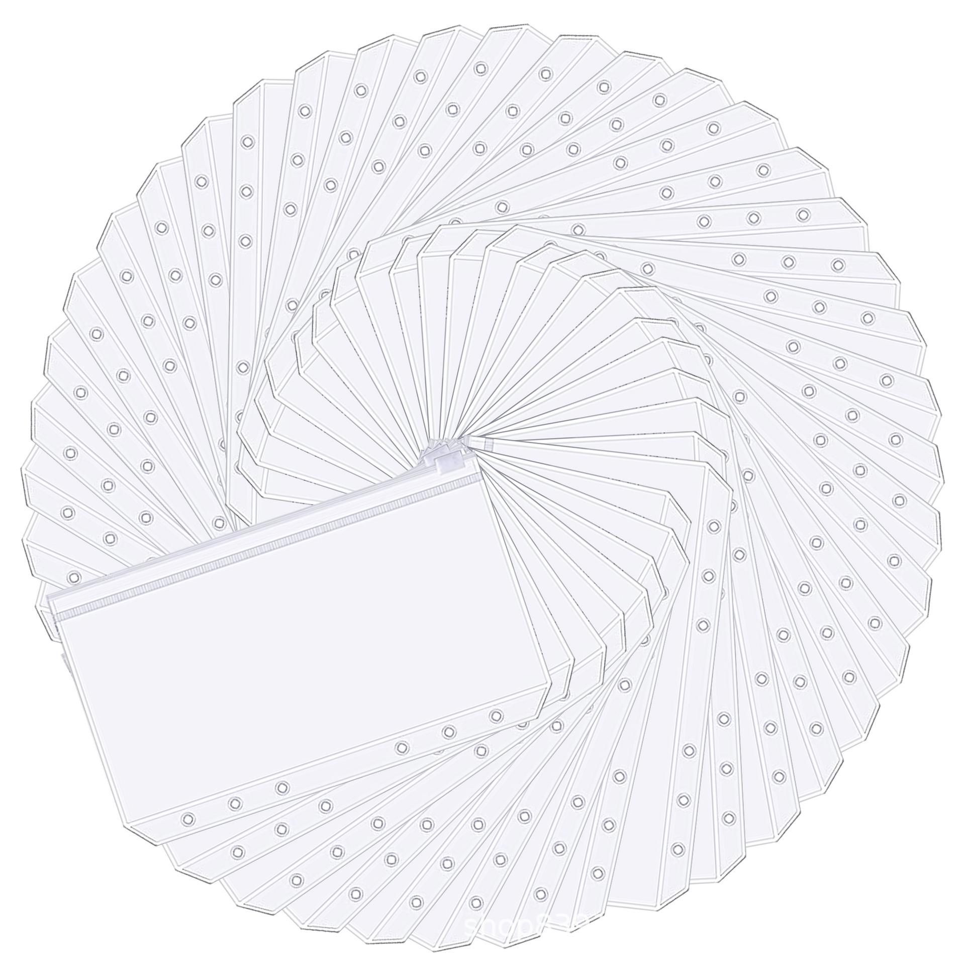 Factory direct transparent frosted bag universal large capacity bill zipper bag portable waterproof multifunctional storage bag thumbnail 5