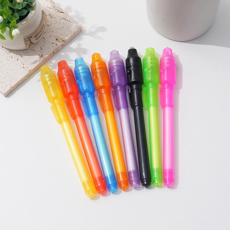 Spot plastic big head LED lamp magic toy multi-function banknote checking advertising ultraviolet UV invisible fluorescent pen