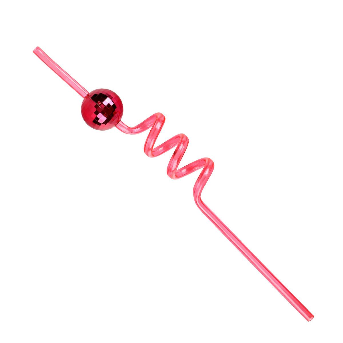 11005 Christmas Ball Straw Bar Creative Shape Straw Recyclable Disco Christmas Ball Straw thumbnail 5