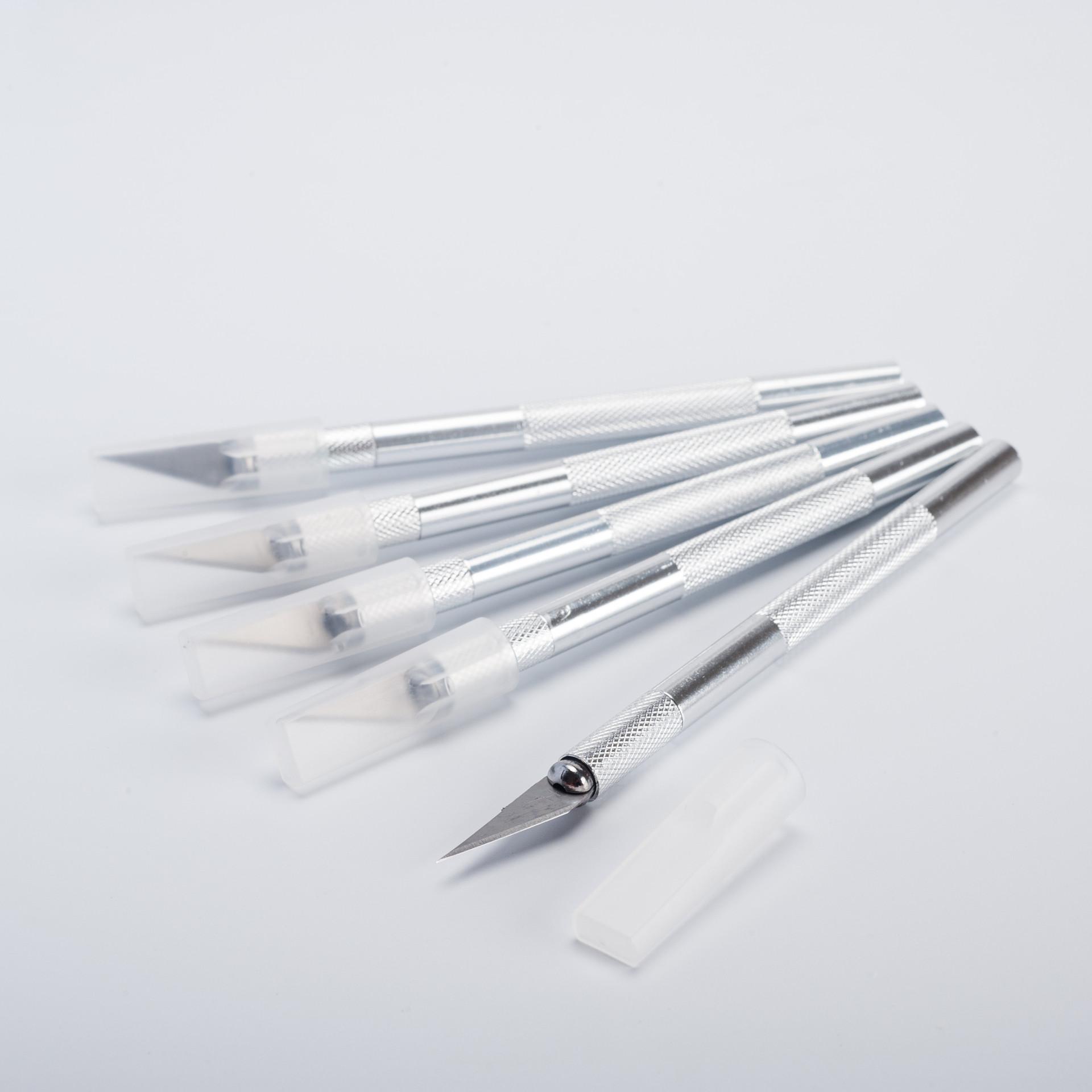 Manufacturer Supplies Manual Engraving Knife, Aluminum Alloy Matching with 5 Blades, 0.4 Pen Holder, Paper Cutting Hand Account Utility Knife