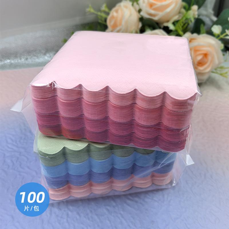 Dyed Lace Paper Napkins in Stock, Pure Wood Pulp Fan-Shaped Napkins, Combination Pack, Cocktail Napkins, Direct from Manufacturer, Cross-Border Wholesale thumbnail 4