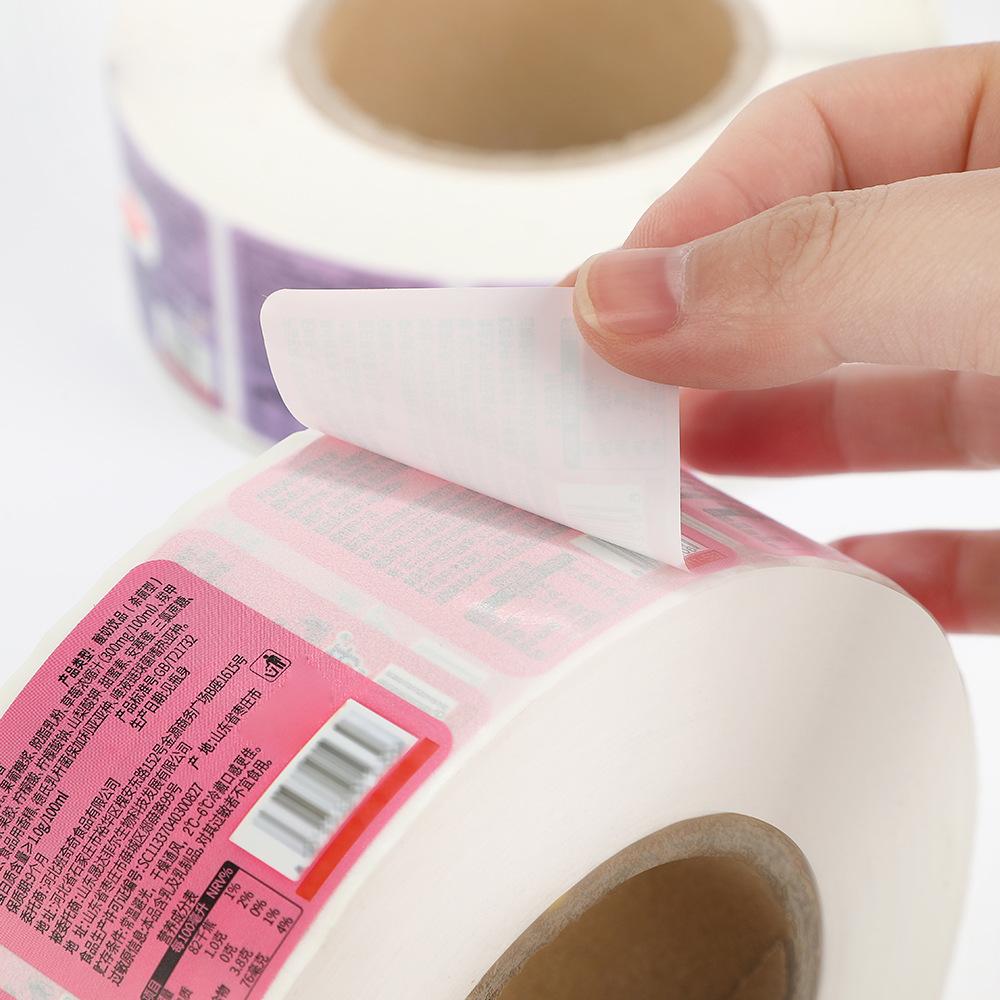 Self-Adhesive Label Custom Roll Printing Synthetic Paper Self-Adhesive Sticker Product Food and Beverage Information Label Sticker thumbnail 4