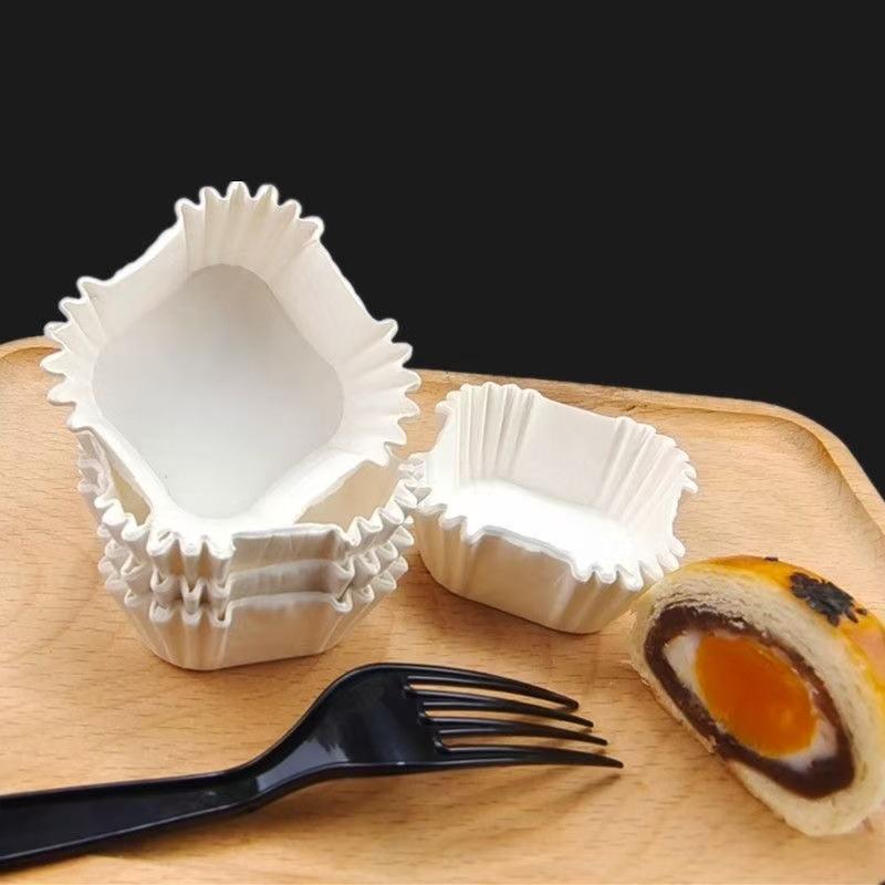 100 square disposable baking paper cups high temperature resistant oil resistant durian crisp paper cake
