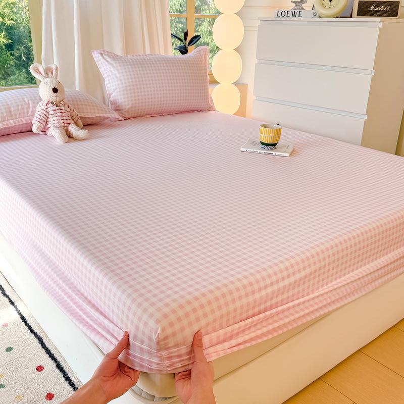 Light pink grid / Custom pillowcase (color random) - sold individually, orders will not be shipped