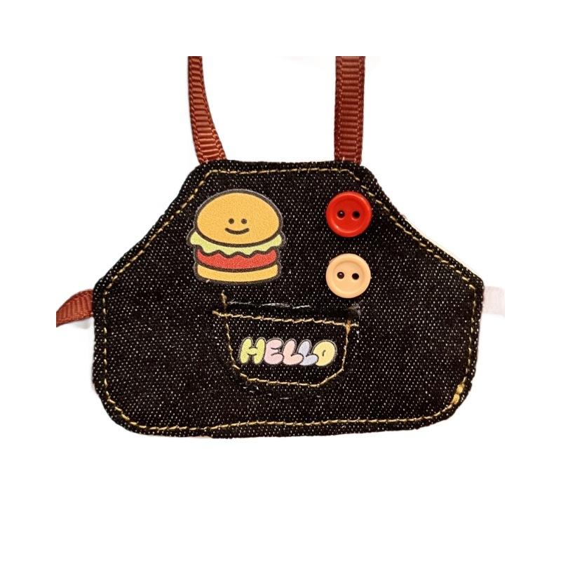 Manufacturer Wholesale 10cm Doll Clothes Self-Deprecating Bear Kt Cat Doll Clothes Denim Bib Apron Doll Kitty Apron thumbnail 5