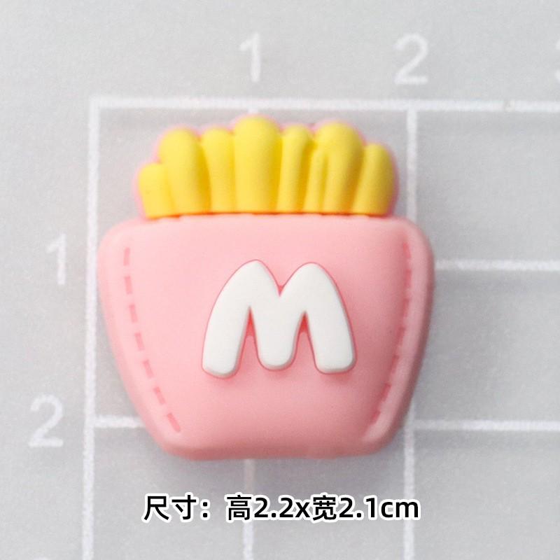 Soft glue: pink fries [2.1*2.2cm small]]