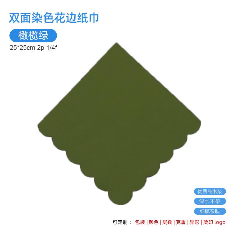 [lace 15] olive green 25x25