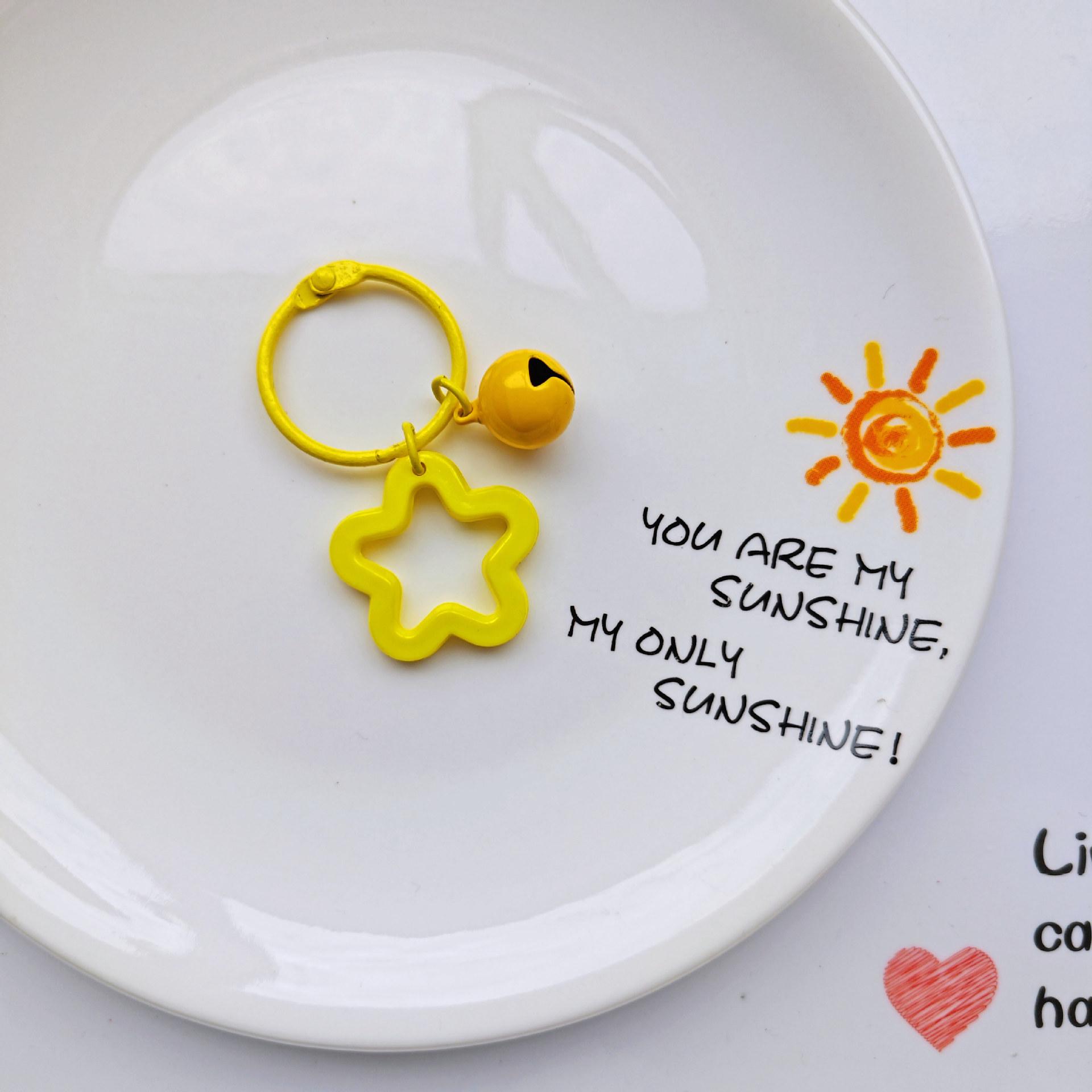 Colorful Five-Pointed Star Acrylic Keychain Pendant Dopamine Colorful Headphone Set Pendant Couple Bag Decoration thumbnail 3