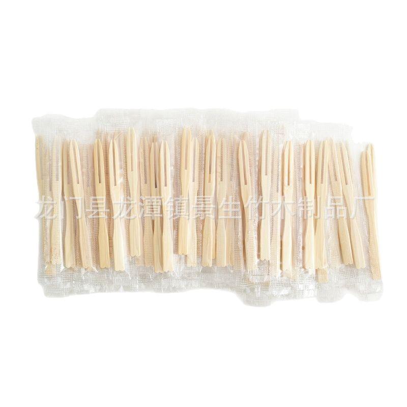Bamboo Fruit Fork Sushi Fork Cake Dessert Fruit Fork Ktv Disposable Fruit Fork Individually Packaged thumbnail 5