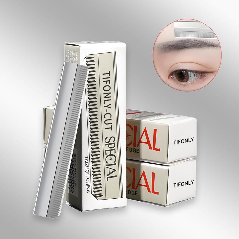Wholesale 10-Piece Set of Eyebrow Trimming Blades for Makeup Artists, Women's Shaving Corrugated Blades, Carbon Steel Wholesale Beauty Tools