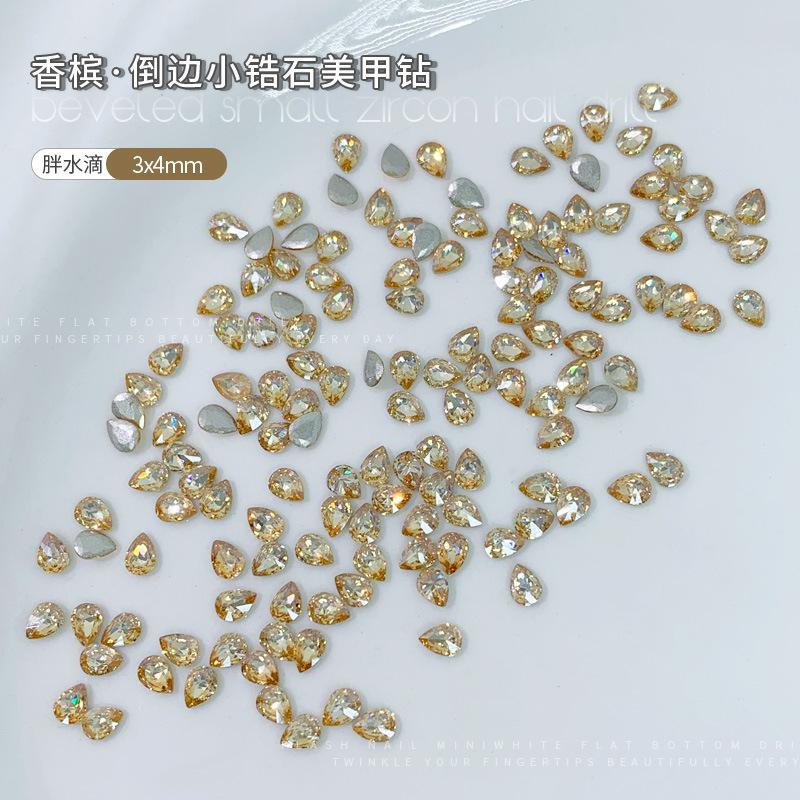 Fat water drop·zircon 3x4mm single