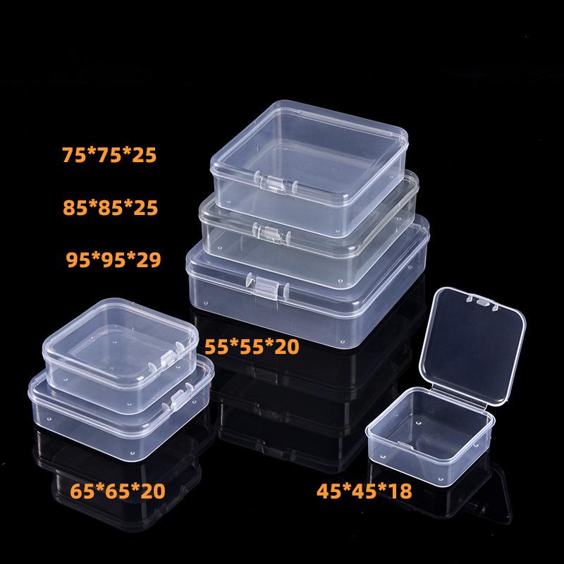 Free Shipping Square Rectangular Transparent Plastic Box Pp Storage Box Beaded Jewelry Parts Accessories Decoration Packaging Box thumbnail 3