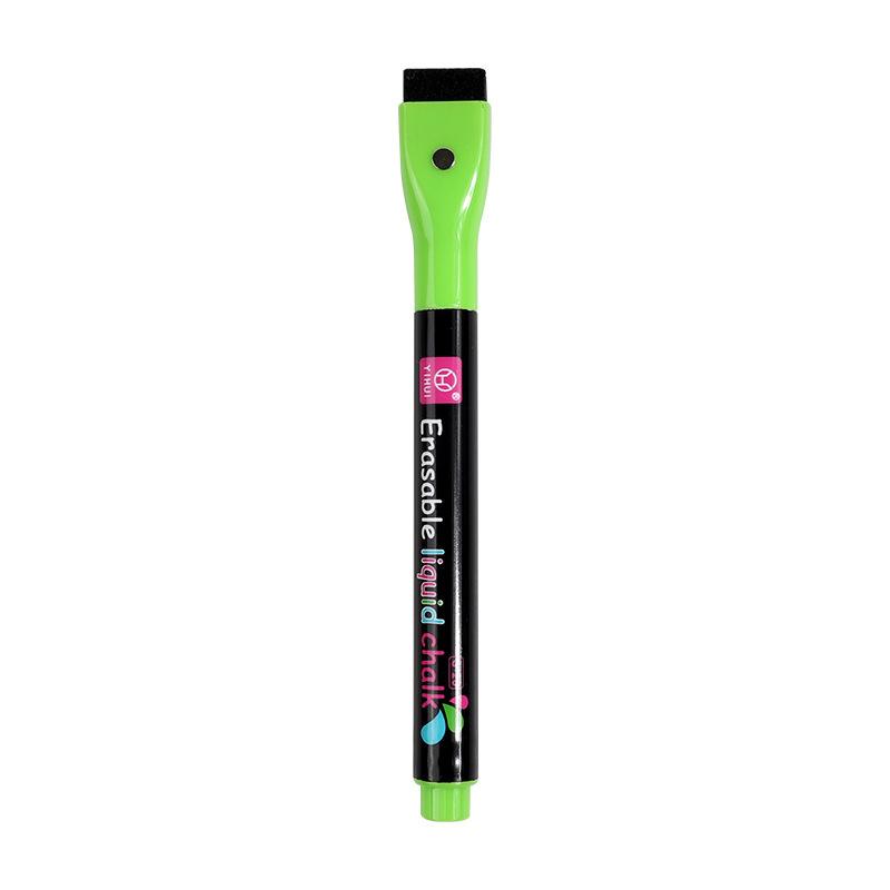 round head / G-20# Erasable Liquid Ink Black Rod with Magnetic Belt Brush-Green