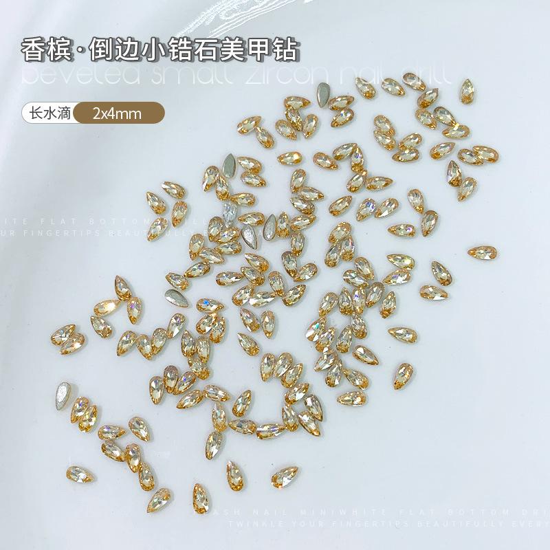 Teardrop zircon, 2x4mm, single stone