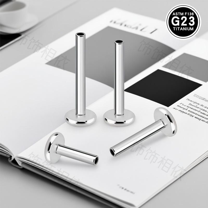 Cross-Border G23 Lip Stud Titanium Alloy Base Internal Thread M0.9/F136G23 Titanium Alloy Lip Stud Base Back Buckle