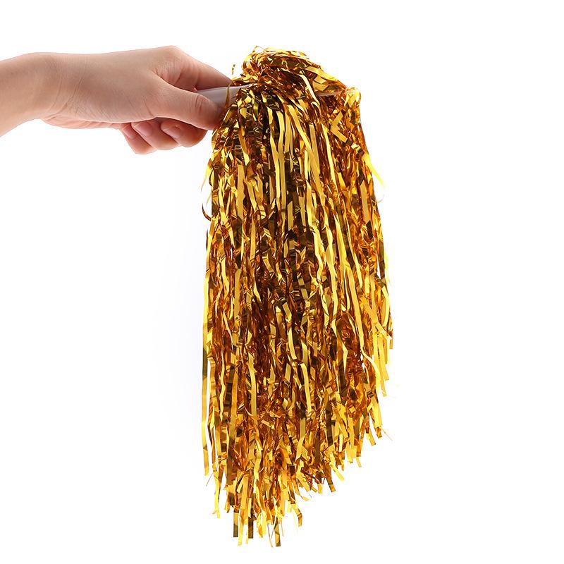 Cross-Border Sports Event Pom-Poms, 20g Small Handle Cheerleading Atmosphere Props, Handheld Props for Fitness Square Dance, Colorful Balls thumbnail 2