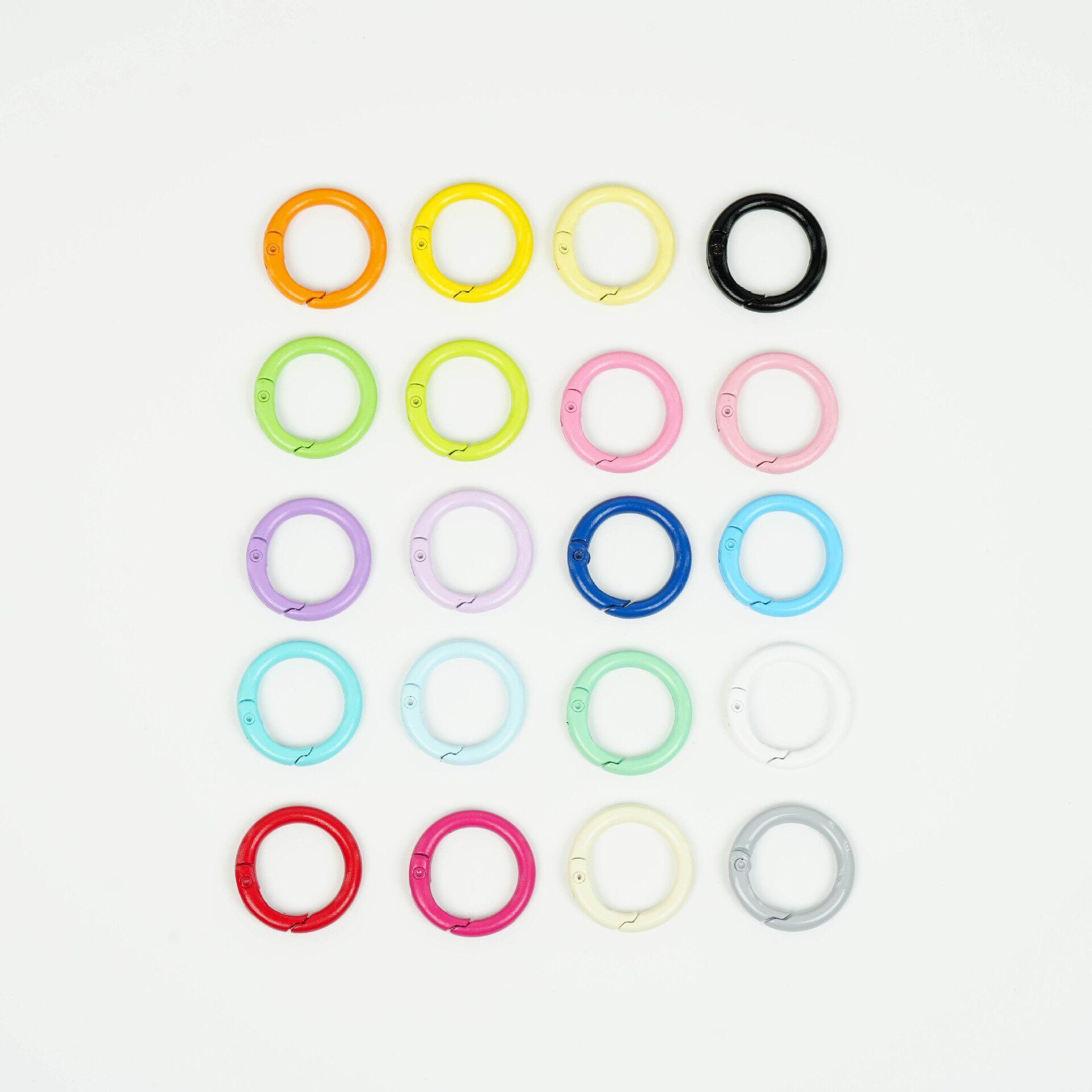 24mm Colorful Spring Buckle Candy Colorful Spring Ring Key Chain Accessories DIY Accessories Painted Open Ring Ring Buckle thumbnail 5
