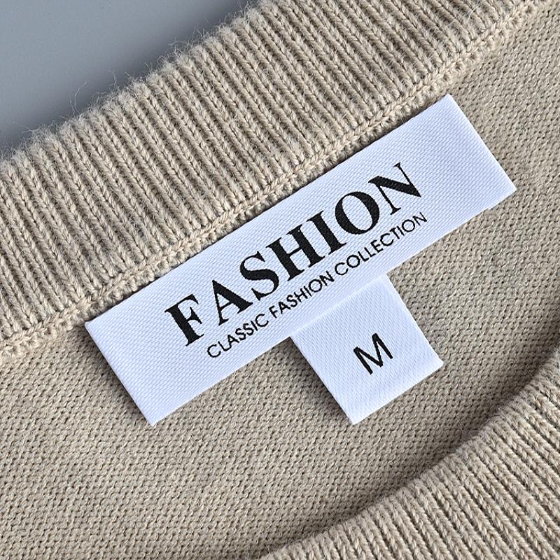Ready-Made Clothing Size Labels, Soft and Skin-Friendly, Matte with Size Labels, Woven Edge with Size Tags, Silk-Screened Folded High-End Size Labels thumbnail 4