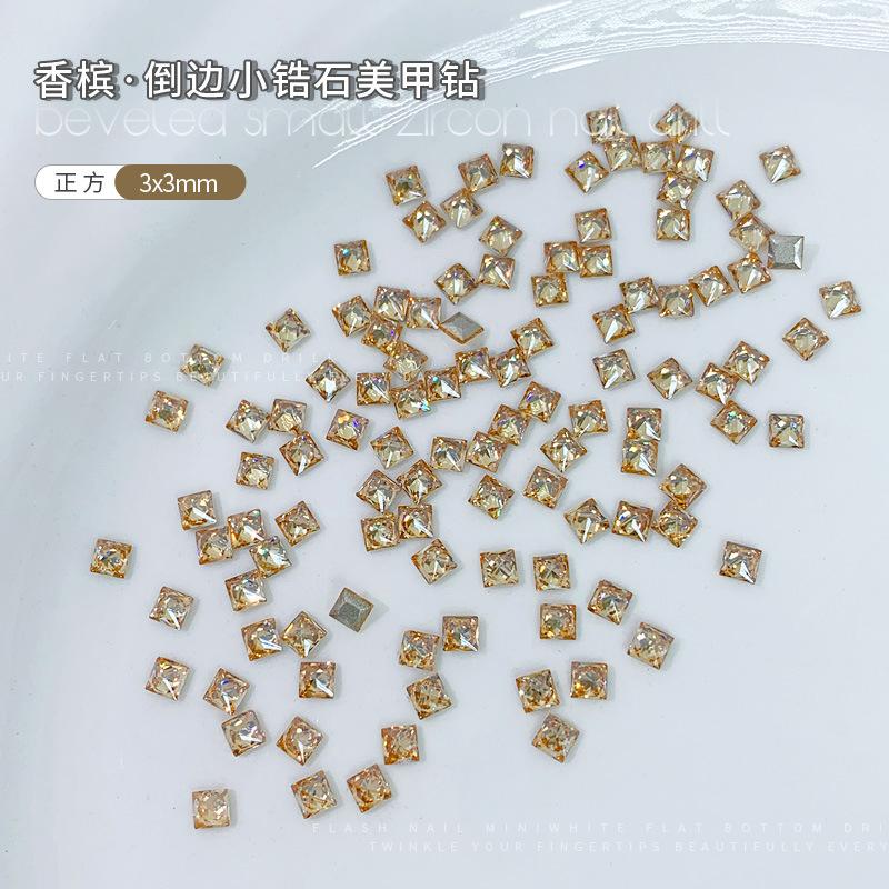 Square zircon 3x3mm single piece