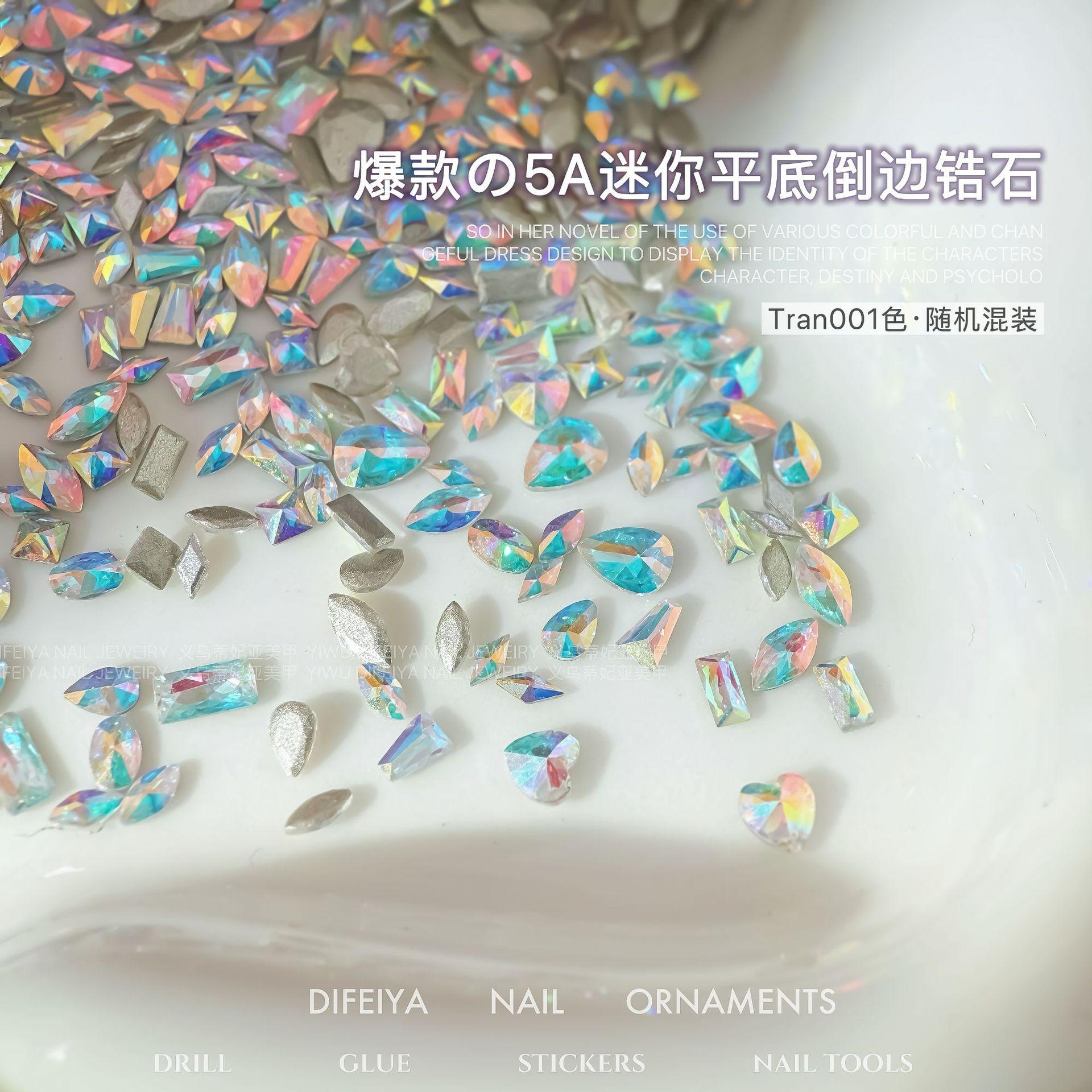 Tran001 flat bottom beveled zircon mixed