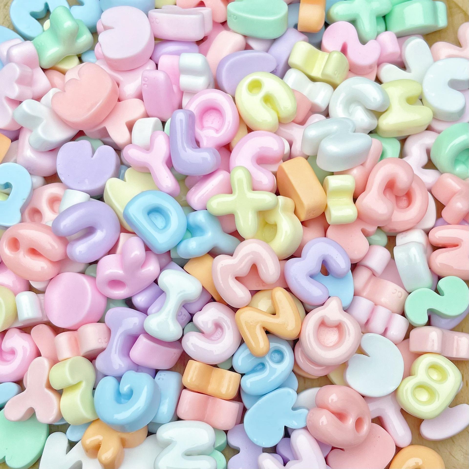 Small 26 Letters Mixed Resin Accessories Mini Abcd English Letters DIY Cream Glue Mobile Phone Case Hairpin thumbnail 4