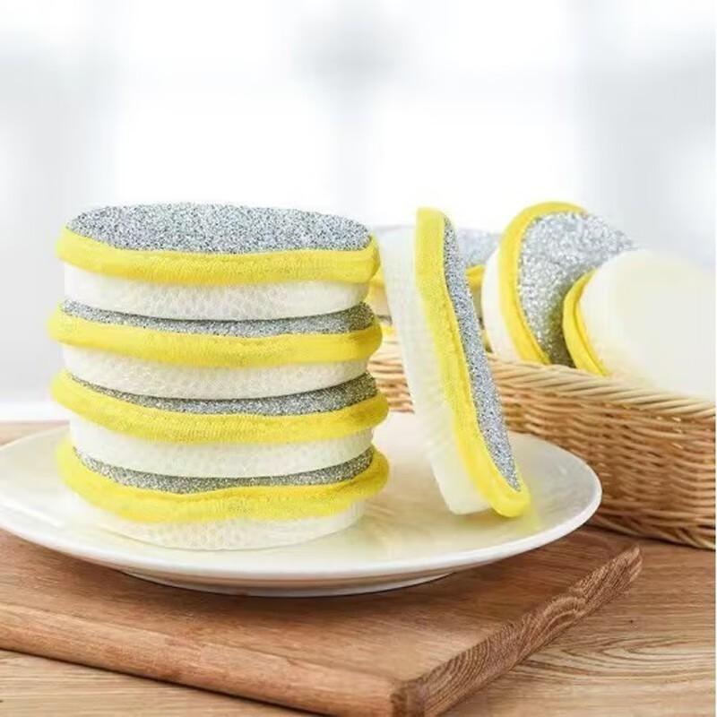 Dishwashing sponge double-sided sponge brush pot artifact magic sponge cleaning rag oil-free dishwashing cloth scouring pad