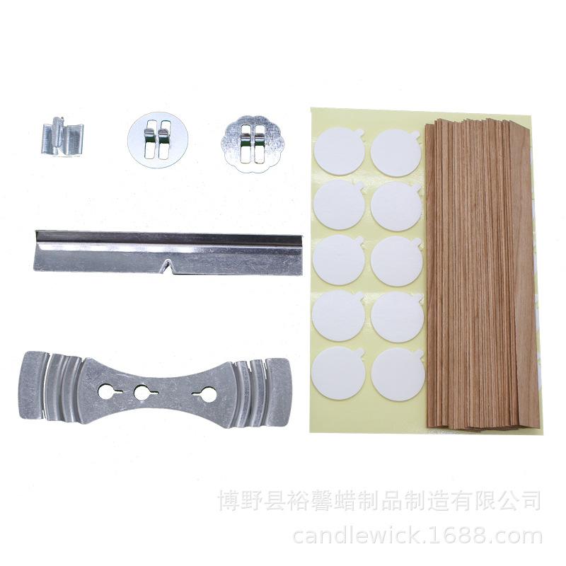 Aromatherapy Candle Tool Wooden Core Holder Base Square Round Flower Type Wholesale Wax Core Casterer Bottom Sticker Can be Separated thumbnail 5