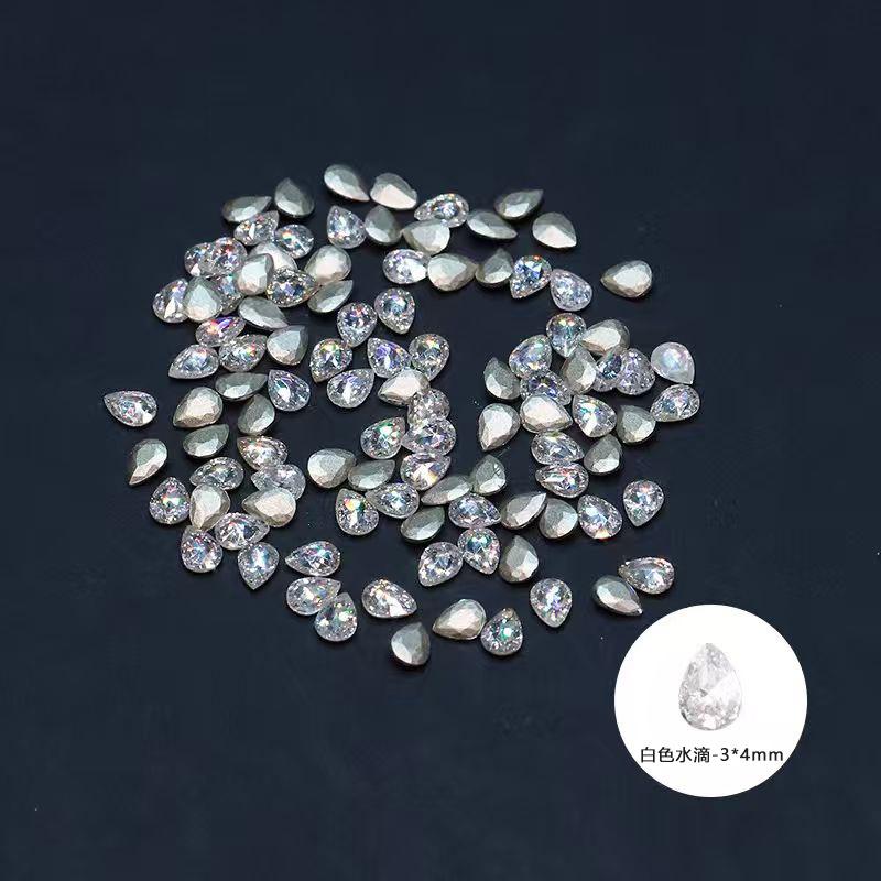 White water drop 3*4mm [single]